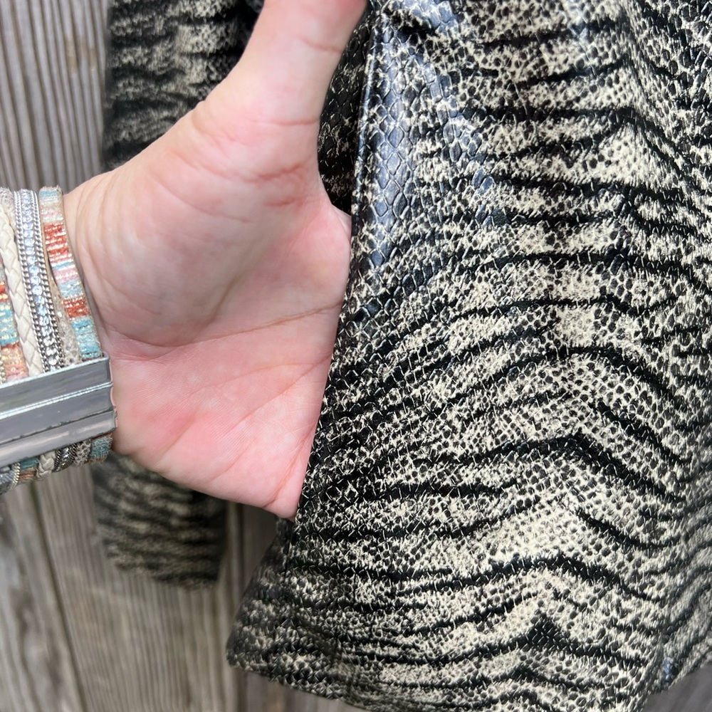 HARRIS WALLACE Vintage Zebra Print Lined Jacket size 10 - Picture 6 of 12